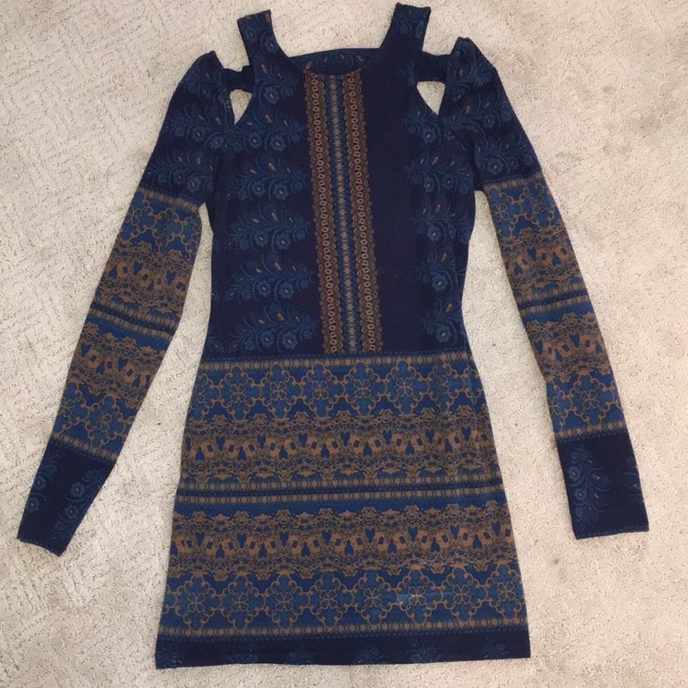 Free People patterned body con dress